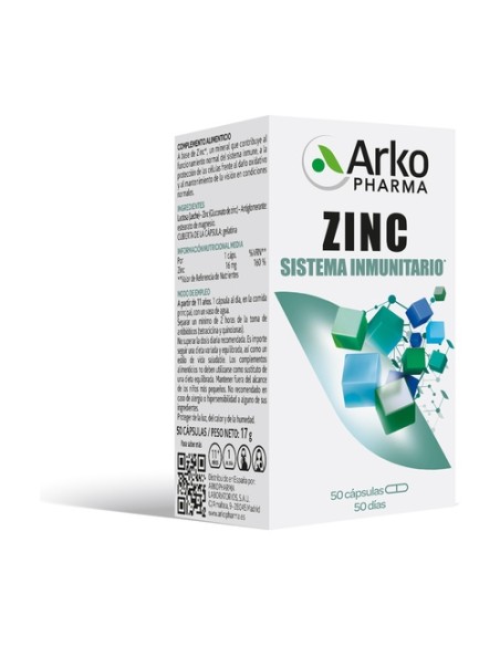 Zinc (sistema inmunitario) 50 cápsulas Arkopharma