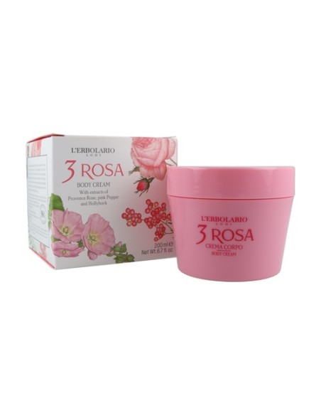 3 Rosa Crema Corporal 200 ml L'Erbolario