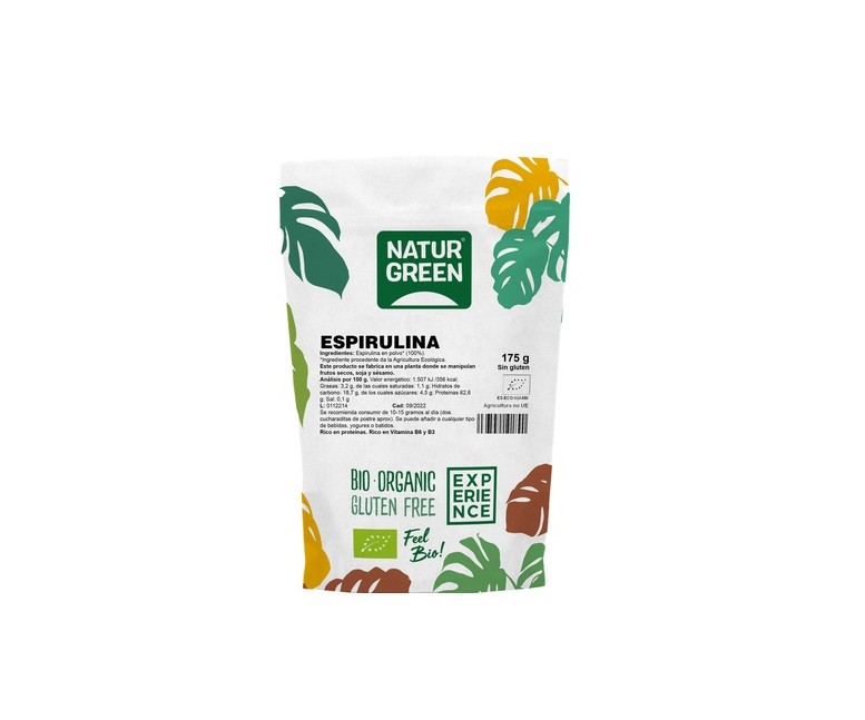 Espirulina en polvo 175 g de polvo NaturGreen