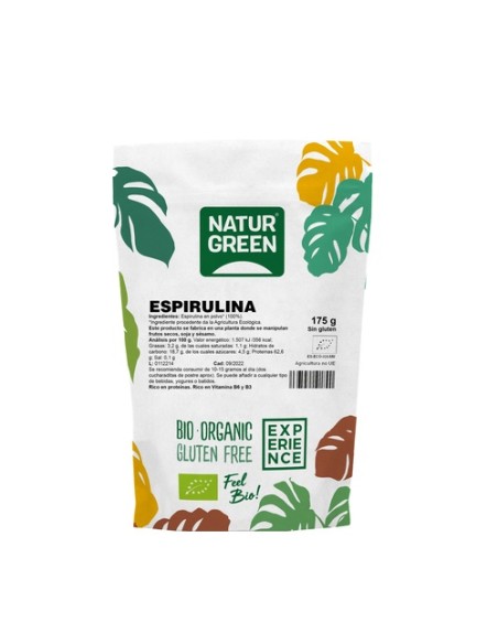 Espirulina en polvo 175 g de polvo NaturGreen