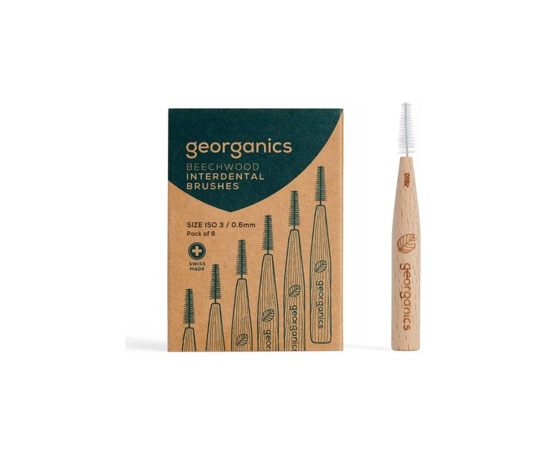 Cepillos interdentales madera de haya - 3 6 unidades Georganics