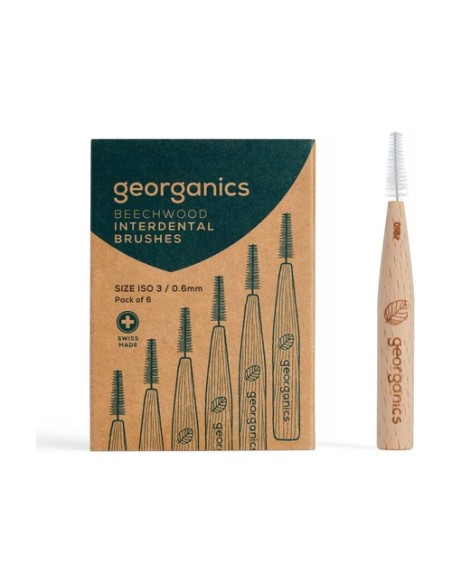 Cepillos interdentales madera de haya - 3 6 unidades Georganics