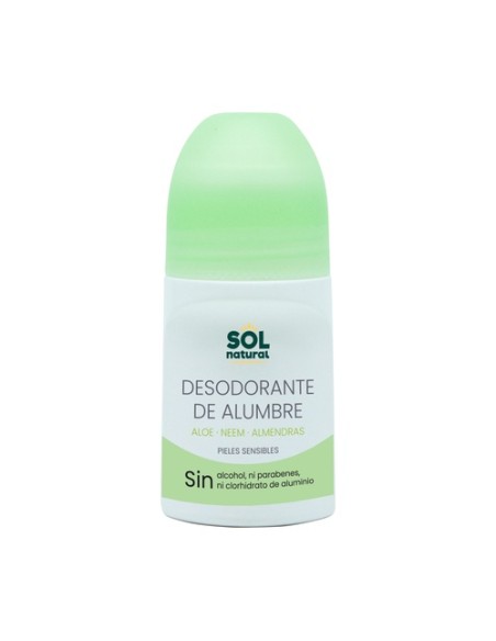 Desodorante líquido de alumbre, aloe vera y neem 75 ml Sol Natural