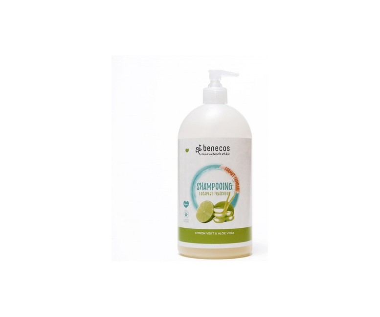 Champú tamaño familiar Lima y Aloe vera 950 ml Benecos
