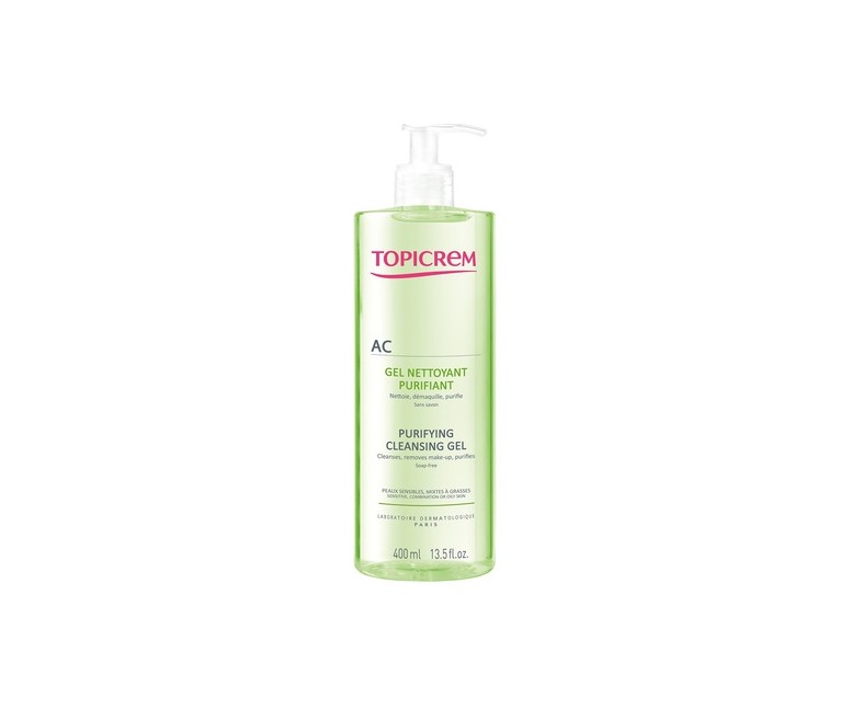 AC Gel limpiador purificante 400 ml de gel Topicrem
