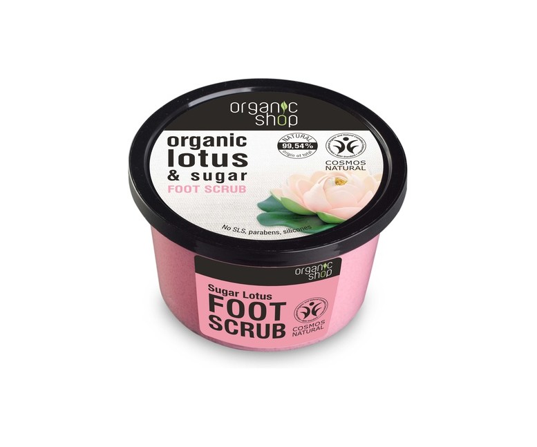 Exfoliante para pies Azúcar de Loto 250 ml Organic Shop