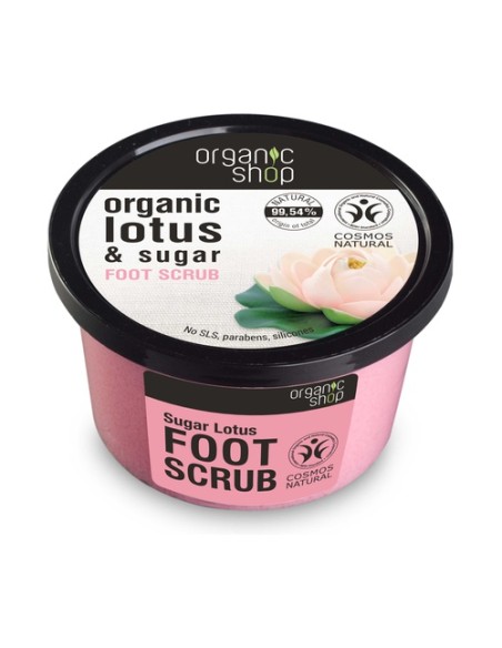 Exfoliante para pies Azúcar de Loto 250 ml Organic Shop