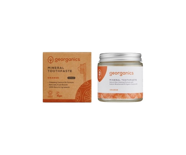 Pasta de dientes mineral sin flúor 120 ml (Naranja) Georganics