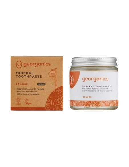 Pasta de dientes mineral sin flúor 120 ml (Naranja) Georganics