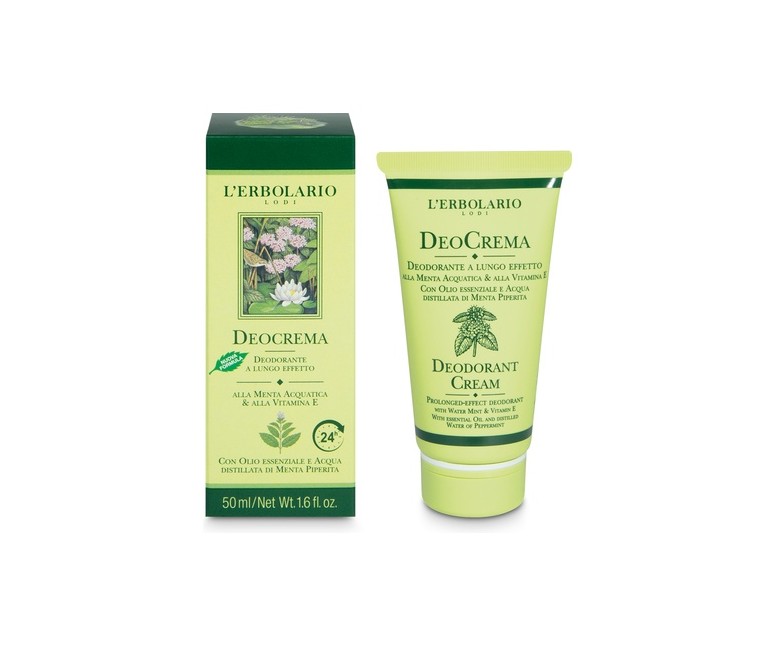 Deocream con menta acuática y vitamina E 50 ml de crema L'Erbolario