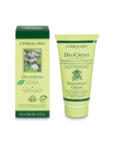 Deocream con menta acuática y vitamina E 50 ml de crema L'Erbolario