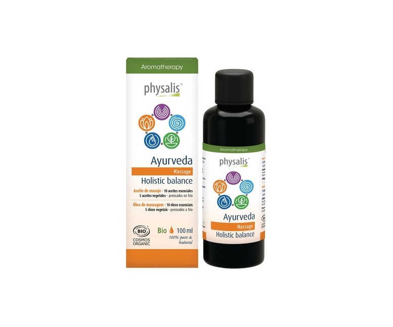Ayurveda holistic balance aceite masaje Bio 100 ml de aceite esencial Physalis