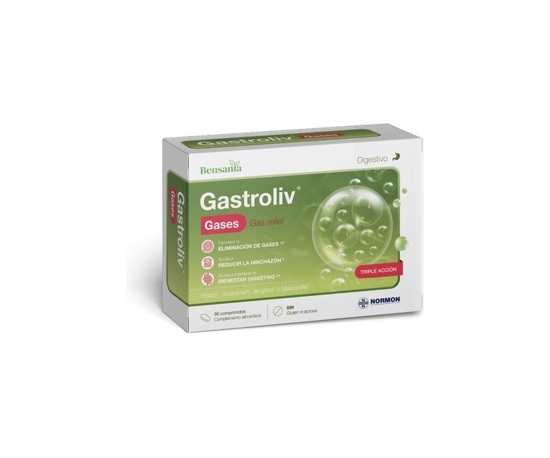 Gastroliv gases 60 comprimidos Bensania