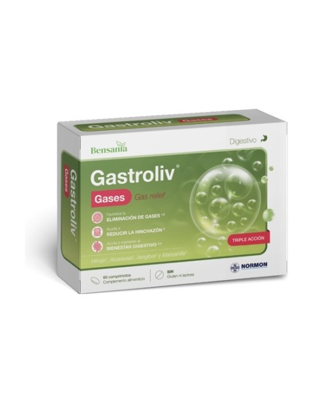 Gastroliv gases 60 comprimidos Bensania