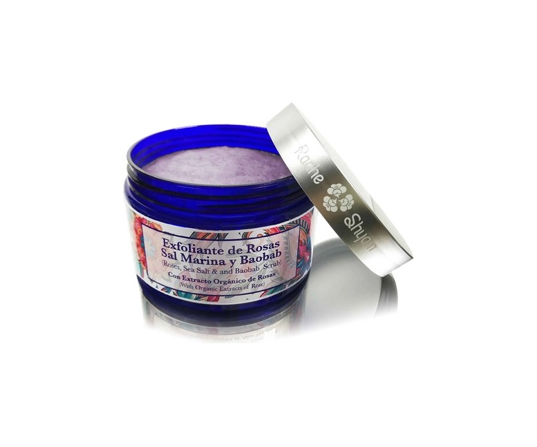 Exfoliante de rosas sal marina y baobab 300 g de crema Radhe Shyam