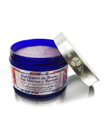 Exfoliante de rosas sal marina y baobab 300 g de crema Radhe Shyam