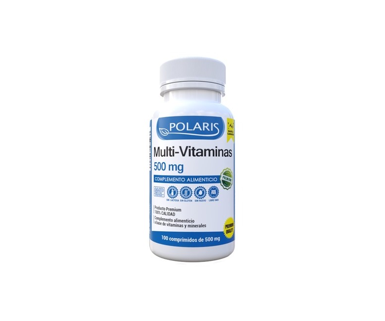Multivitaminas 500 mg 100 comprimidos Polaris