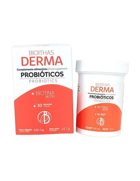Derma probióticos 30 cápsulas de 490mg Bioithas