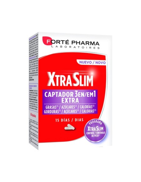 XtraSlim Captador 3 en 1 60 cápsulas Forté Pharma