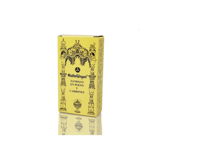 Incienso de sándalo en polvo y carbones 100 g Radhe Shyam
