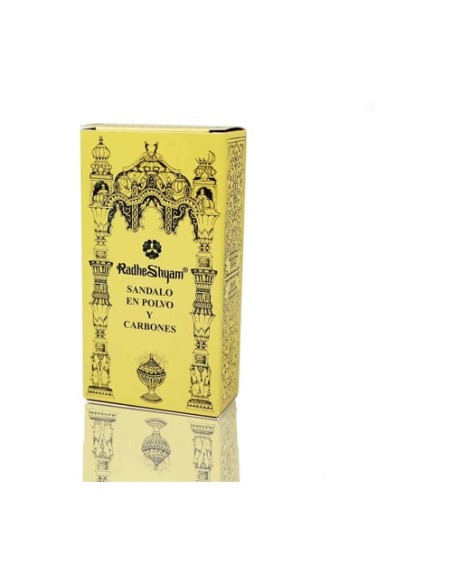 Incienso de sándalo en polvo y carbones 100 g Radhe Shyam