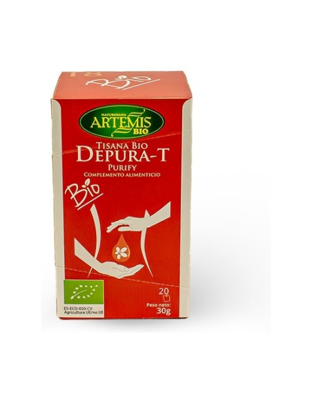 Infusión depura T depurativo y detox Bio 20 bolsitas infusoras Artemis
