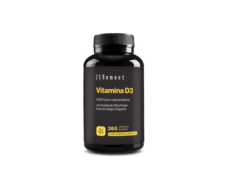 Vitamina D3 4000 UI 365 días 365 perlas Zenement
