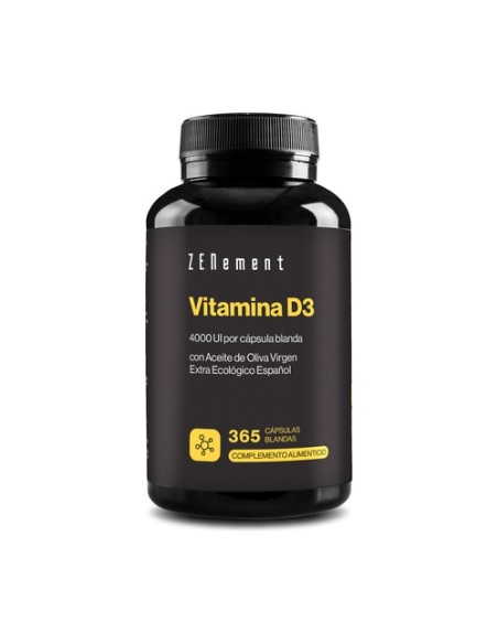 Vitamina D3 4000 UI 365 días 365 perlas Zenement