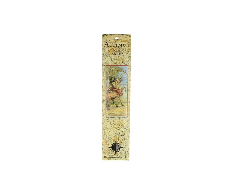Stick Sagitario Violeta Accimut 15 unidades Radhe Shyam