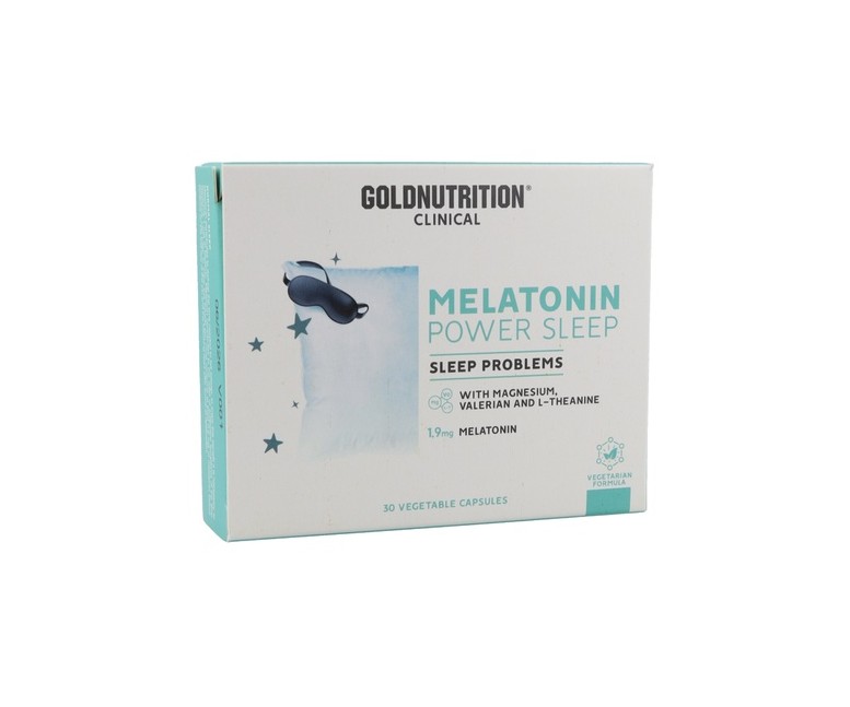 Melatonina power sleep 30 cápsulas vegetales Gold Nutrition