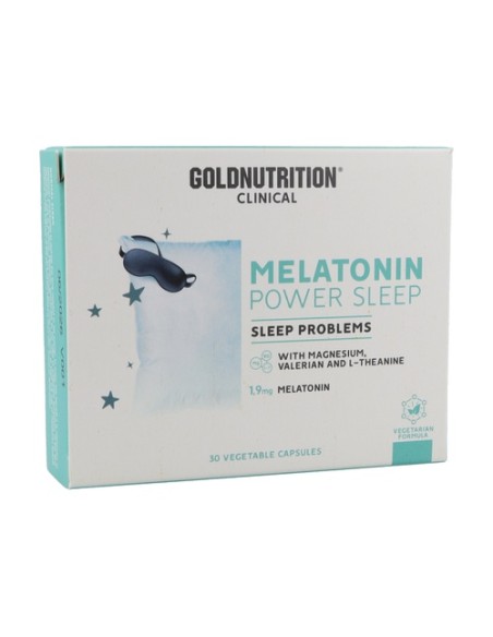 Melatonina power sleep 30 cápsulas vegetales Gold Nutrition