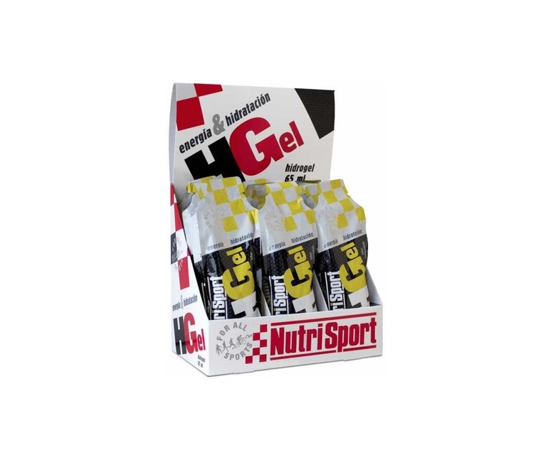 Hgel limon sin cafeína caja 18 unidades de 65g (Limón) Nutrisport