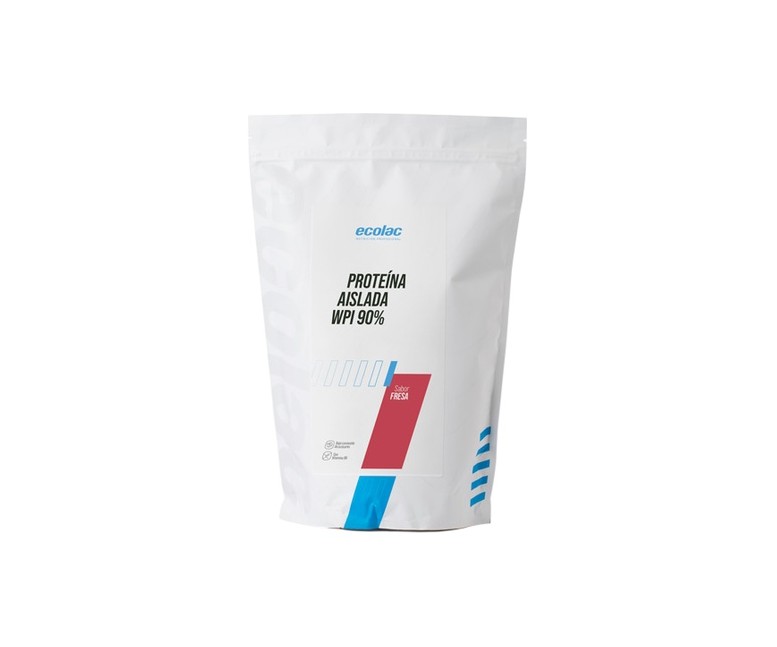 Proteína aislada WPI90 90% fresa 700 g de polvo (Fresa) Ecolac