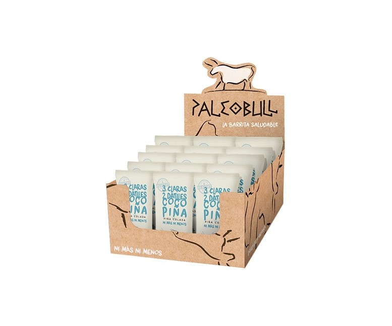 Barrita de dátiles y piña colada 15 barritas de 55g (Piña) Paleobull