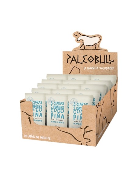 Barrita de dátiles y piña colada 15 barritas de 55g (Piña) Paleobull