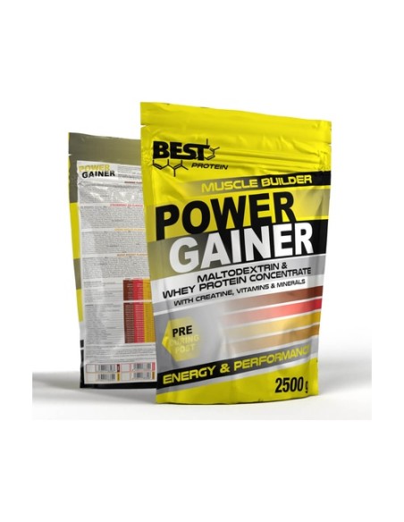 Ganador de masa muscular Power Gainer brownie 2,5 kg de polvo (Brownie) Best Protein