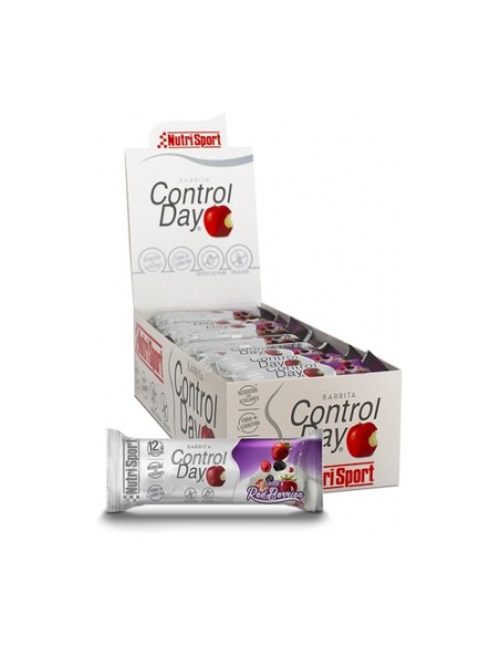 Caja de barritas control day frutos rojos 28 barritas de 44 g Nutrisport