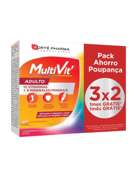Energy Multivit Adulto 84 comprimidos Forté Pharma