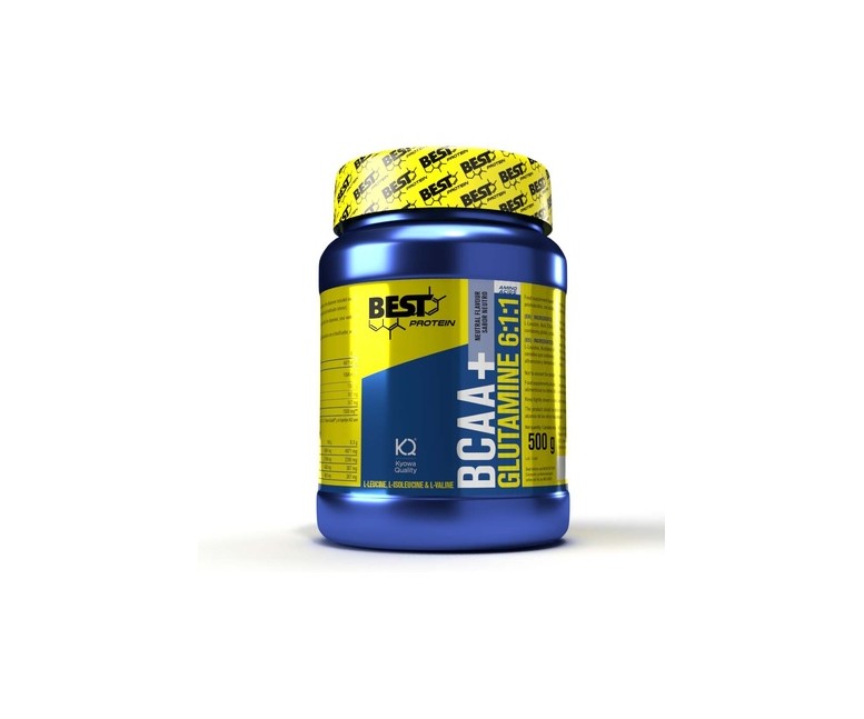 Recuperador muscular BCAA + Glutamina 500 g de polvo Best Protein