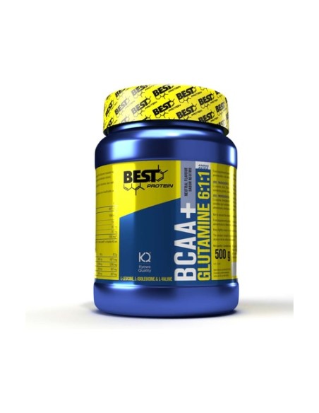 Recuperador muscular BCAA + Glutamina 500 g de polvo Best Protein