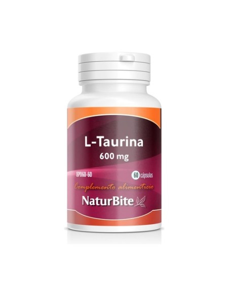 L-Taurina 60 cápsulas de 600mg Naturbite