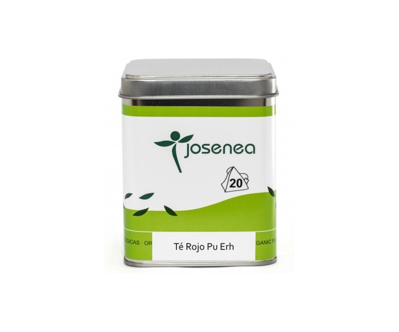 Té rojo pu erh lata 20 bolsitas infusoras Josenea