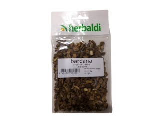 Hierba bardana raíz triturada
