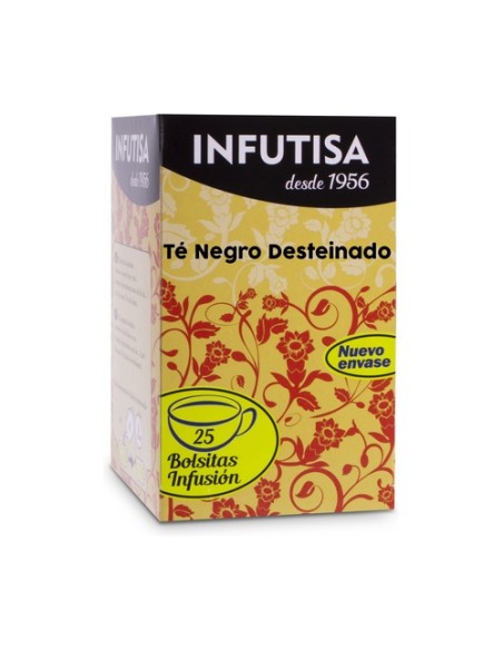 Té negro sin teína 25 bolsitas infusoras de 1.3g Infutisa