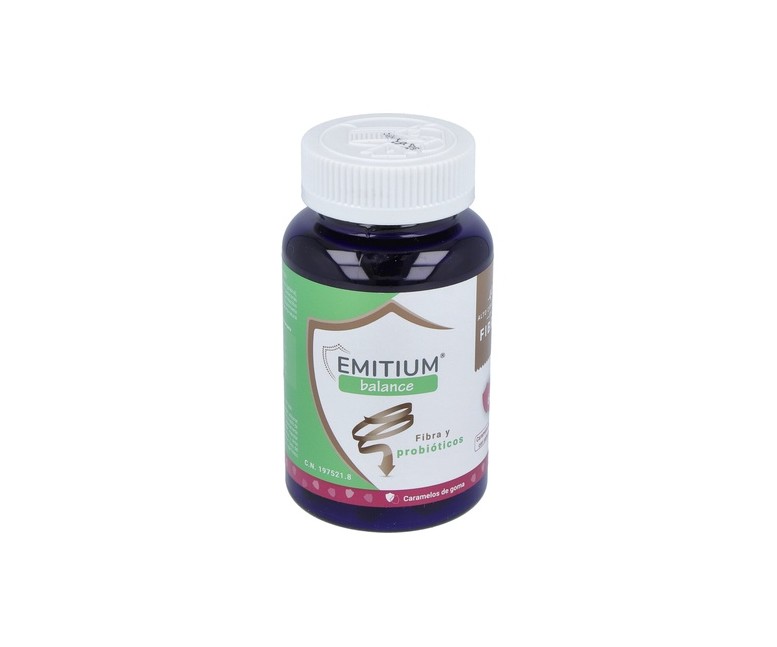 Emitium balance fibra y probióticos 60 gominolas (Fresa) Laboratorios Niam