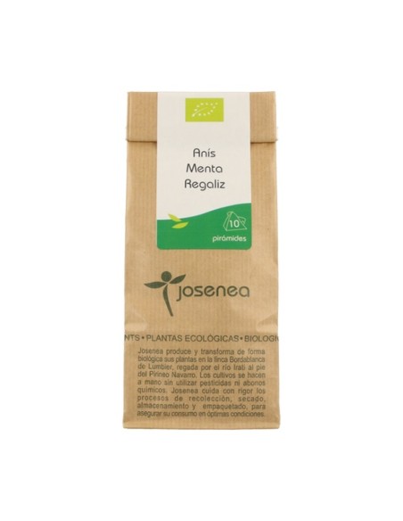 Infusión Anís Menta Regaliz 10 bolsitas infusoras Josenea