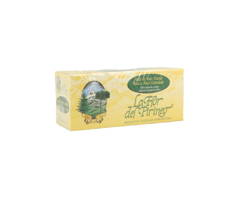 Infusión de Anís Verde y Estrellado 25 bolsitas infusoras Flor Pirineo