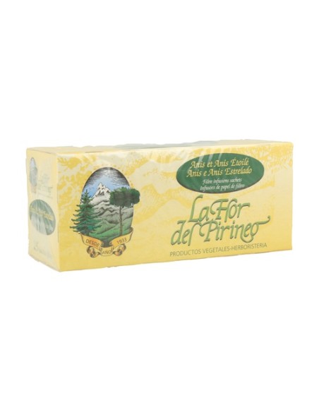 Infusión de Anís Verde y Estrellado 25 bolsitas infusoras Flor Pirineo