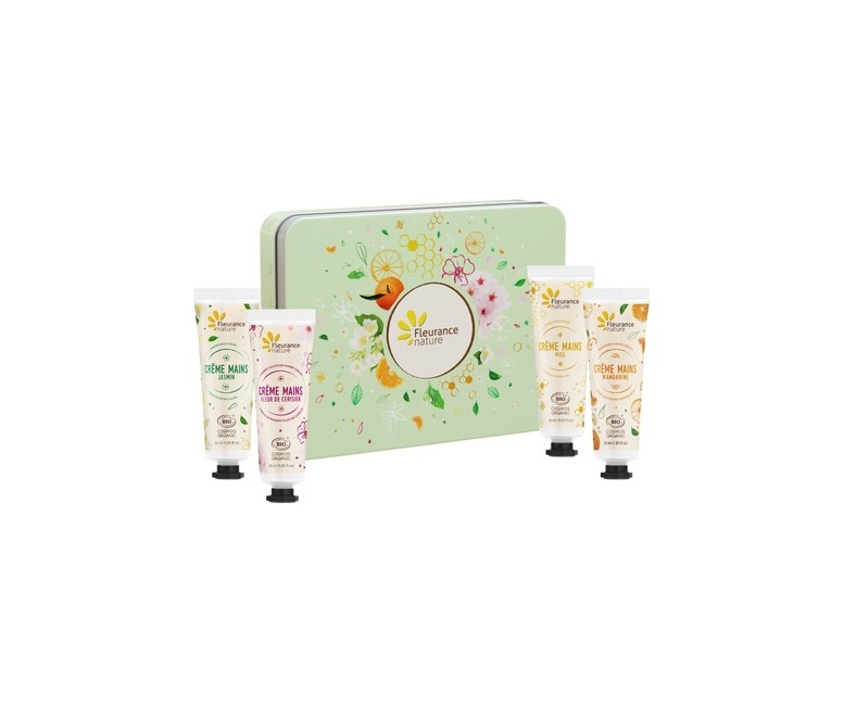 Pack regalo cremas de manos (caja verde) 4 unidades Fleurance Nature