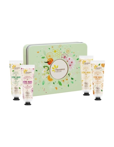 Pack regalo cremas de manos (caja verde) 4 unidades Fleurance Nature
